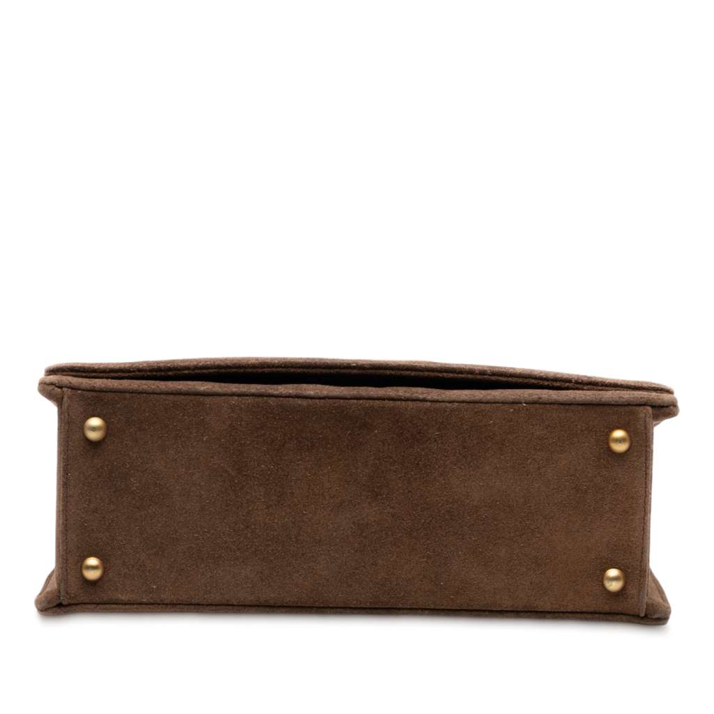 Chanel Quilted Suede Flap Crossbody - Image 6