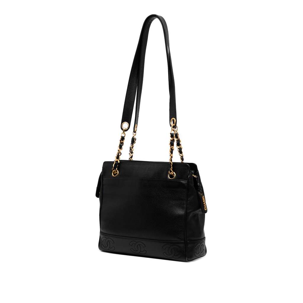 Chanel Triple CC Caviar Shoulder Bag - Back view