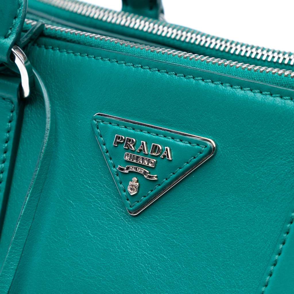 Prada Large City Calf Galleria Double Zip Satchel - Side view