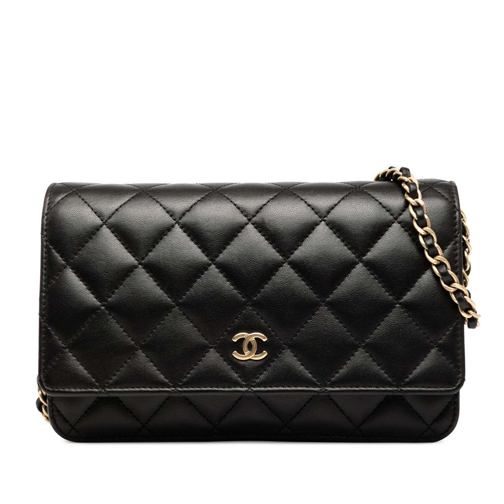 Chanel CC Quilted Lambskin Wallet On Chain
