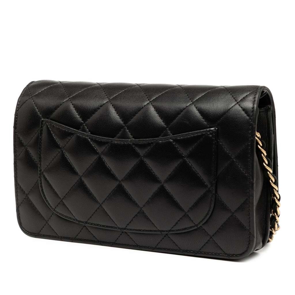 Chanel CC Quilted Lambskin Wallet On Chain - 2
