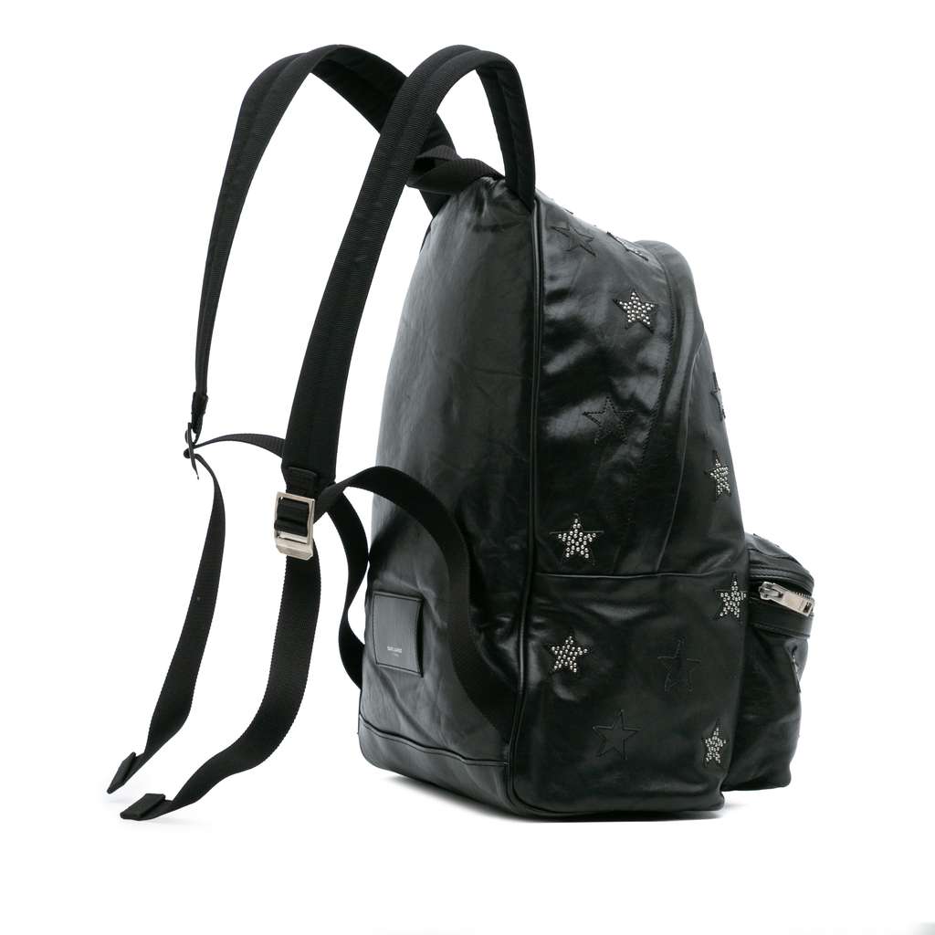 Saint Laurent Leather Star Studded City Backpack - 2