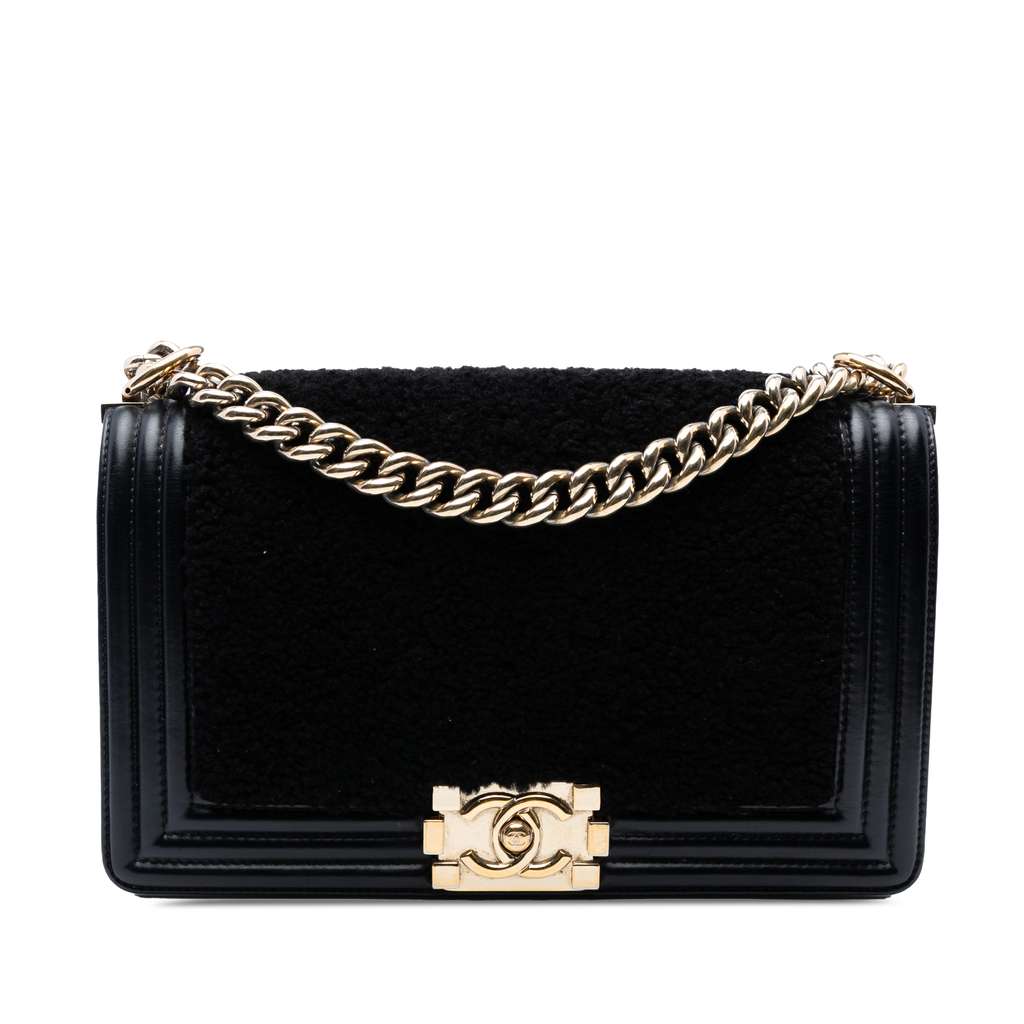 Chanel Old Medium Shearling Boy Flap