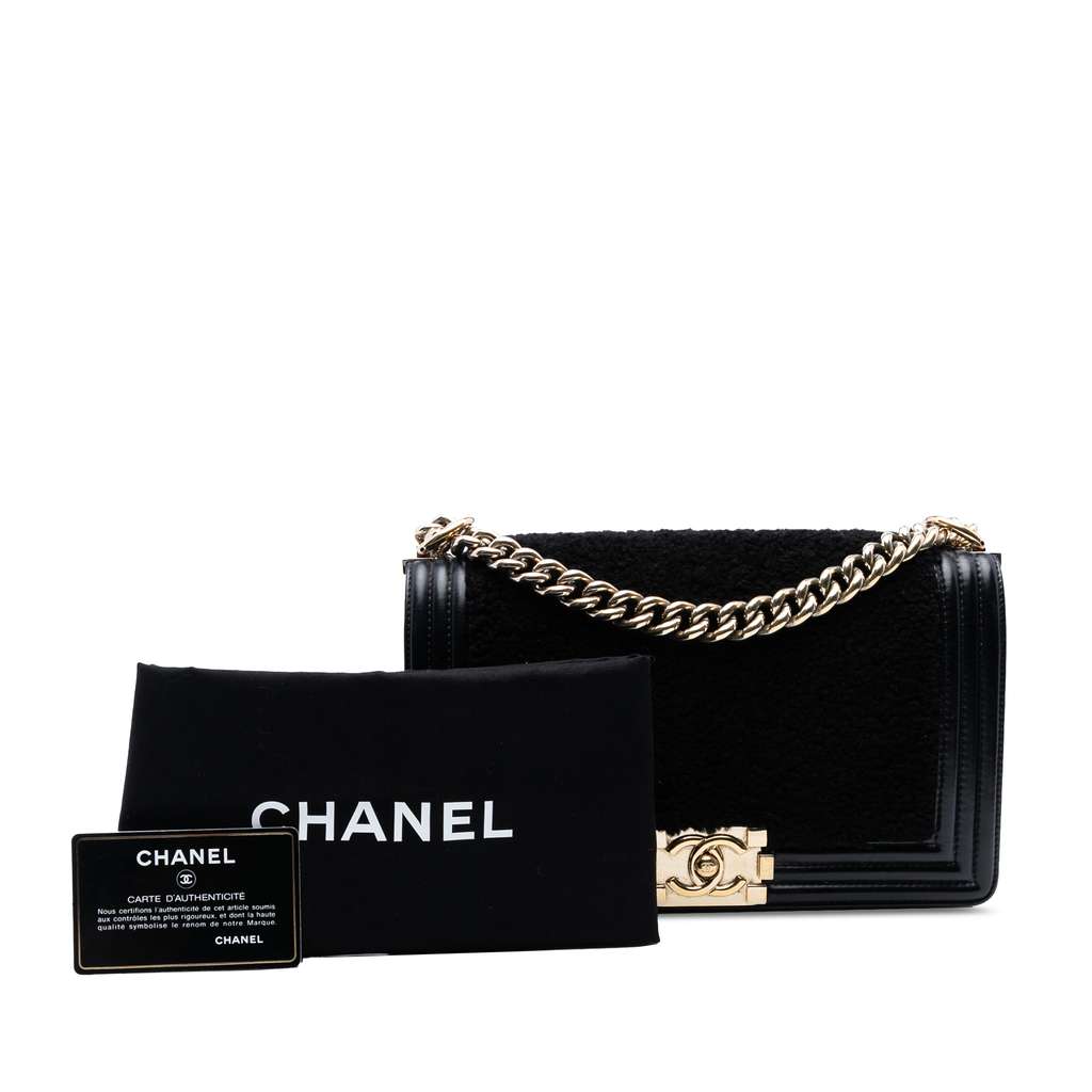 Chanel Old Medium Shearling Boy Flap - Image 10