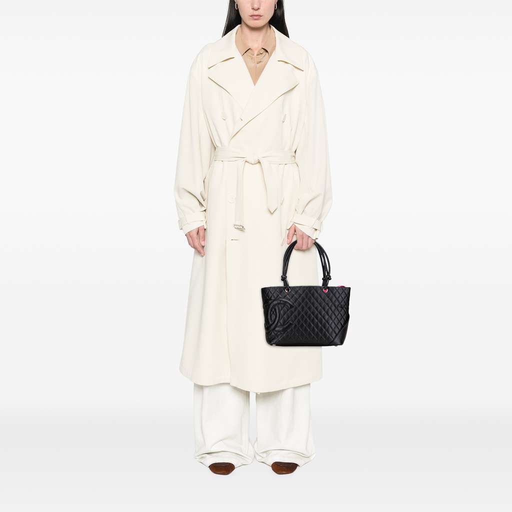 Chanel Large Quilted Calfskin Cambon Ligne Tote - Image 12