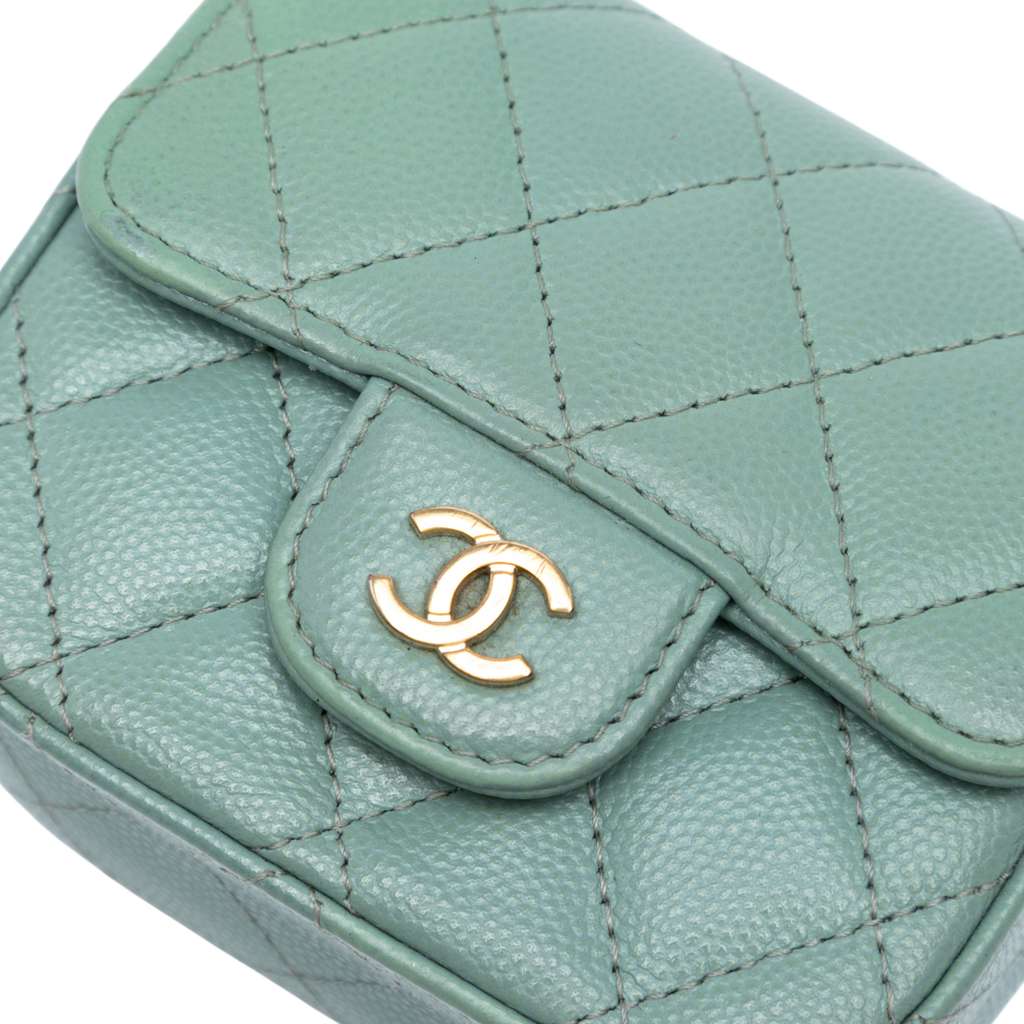 Chanel Micro Mini Classic Caviar Single Flap - Side view