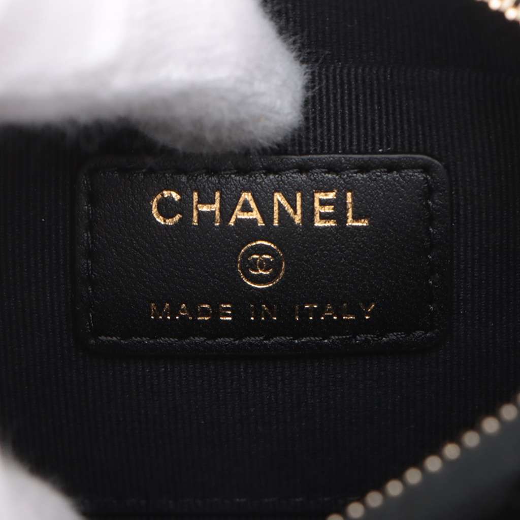 Chanel CC Quilted Velour Half Moon Chain Crossbody - Side view