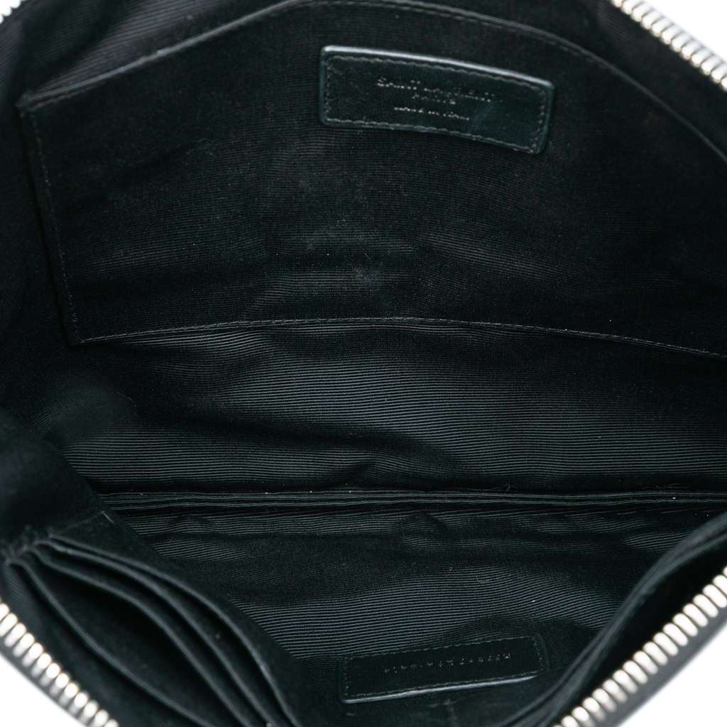 Saint Laurent Crocodile Embossed Leather Zipped Tablet Holder - 4