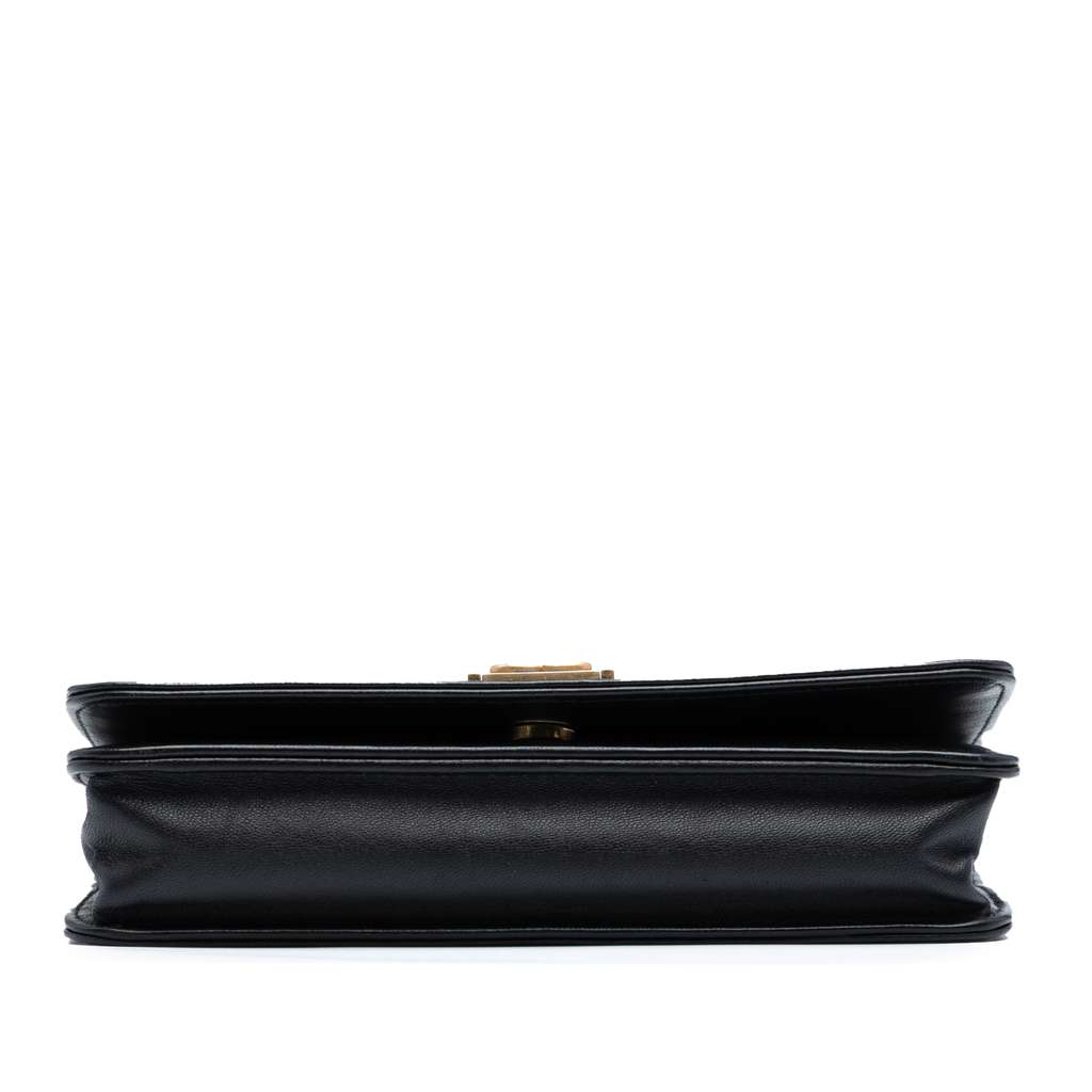 Chanel Chevron Quilted Calfskin Boy Wallet On Chain - Image 6