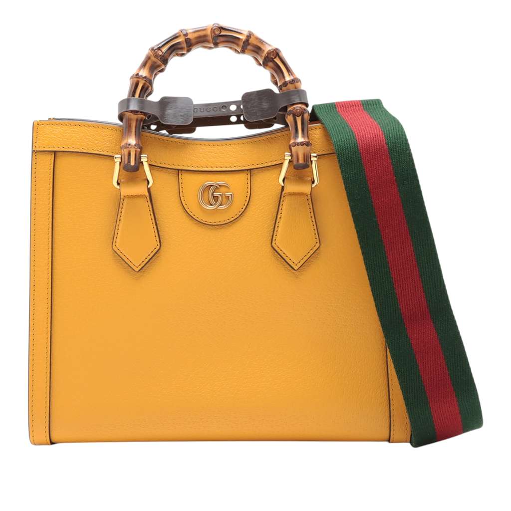 Gucci Medium Leather Bamboo Diana Satchel