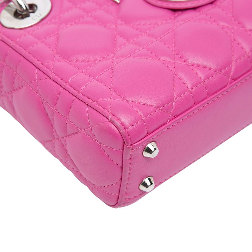 Dior Mini Lambskin Cannage Lady Dior - Image 10