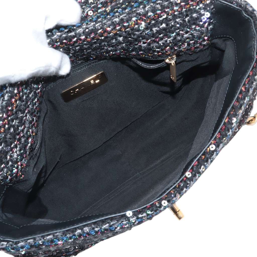 Chanel Large Tweed Sequin 19 Flap - 3