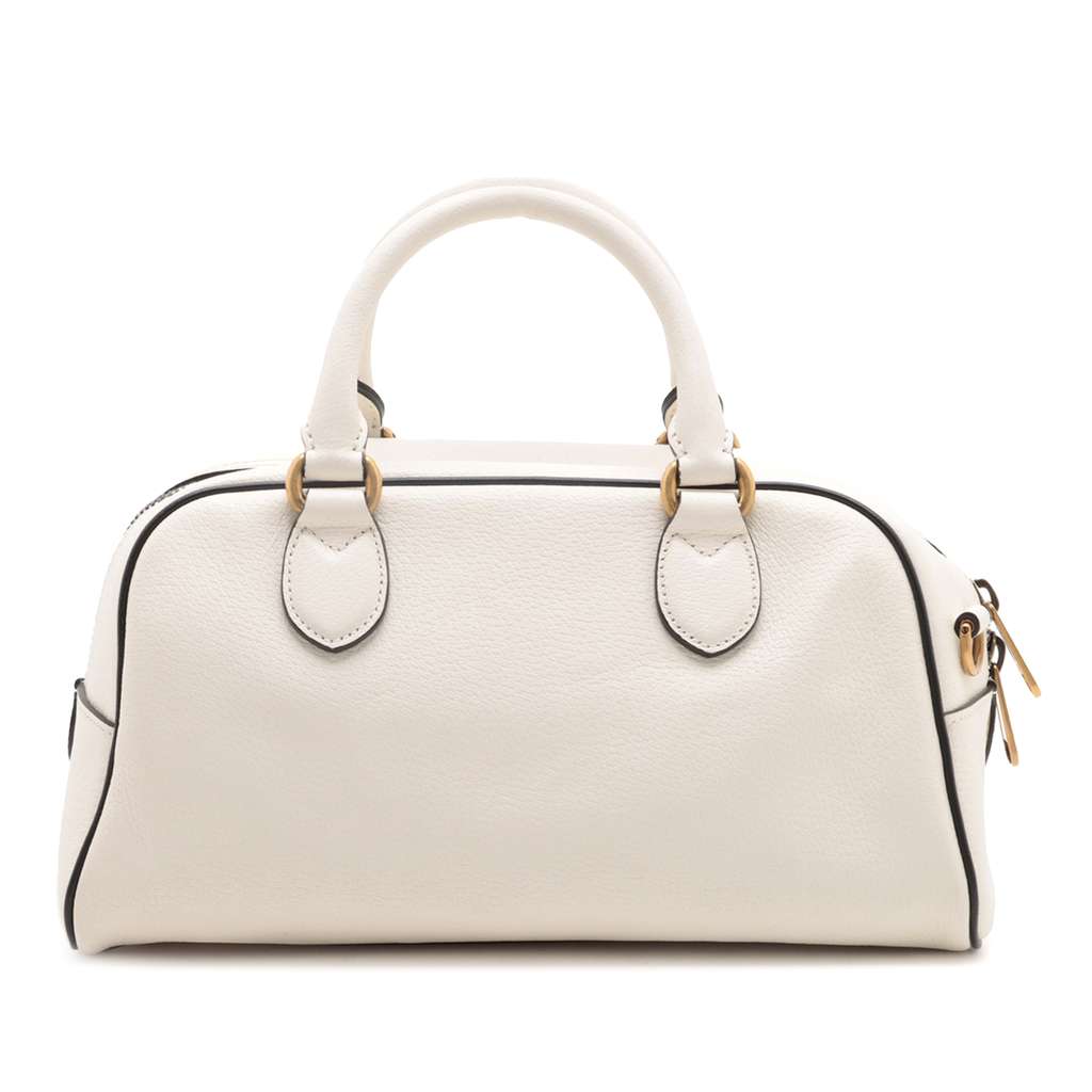 Gucci Adidas Mini Textured Dollar Calfskin Logo Web Duffle Bag - Back view