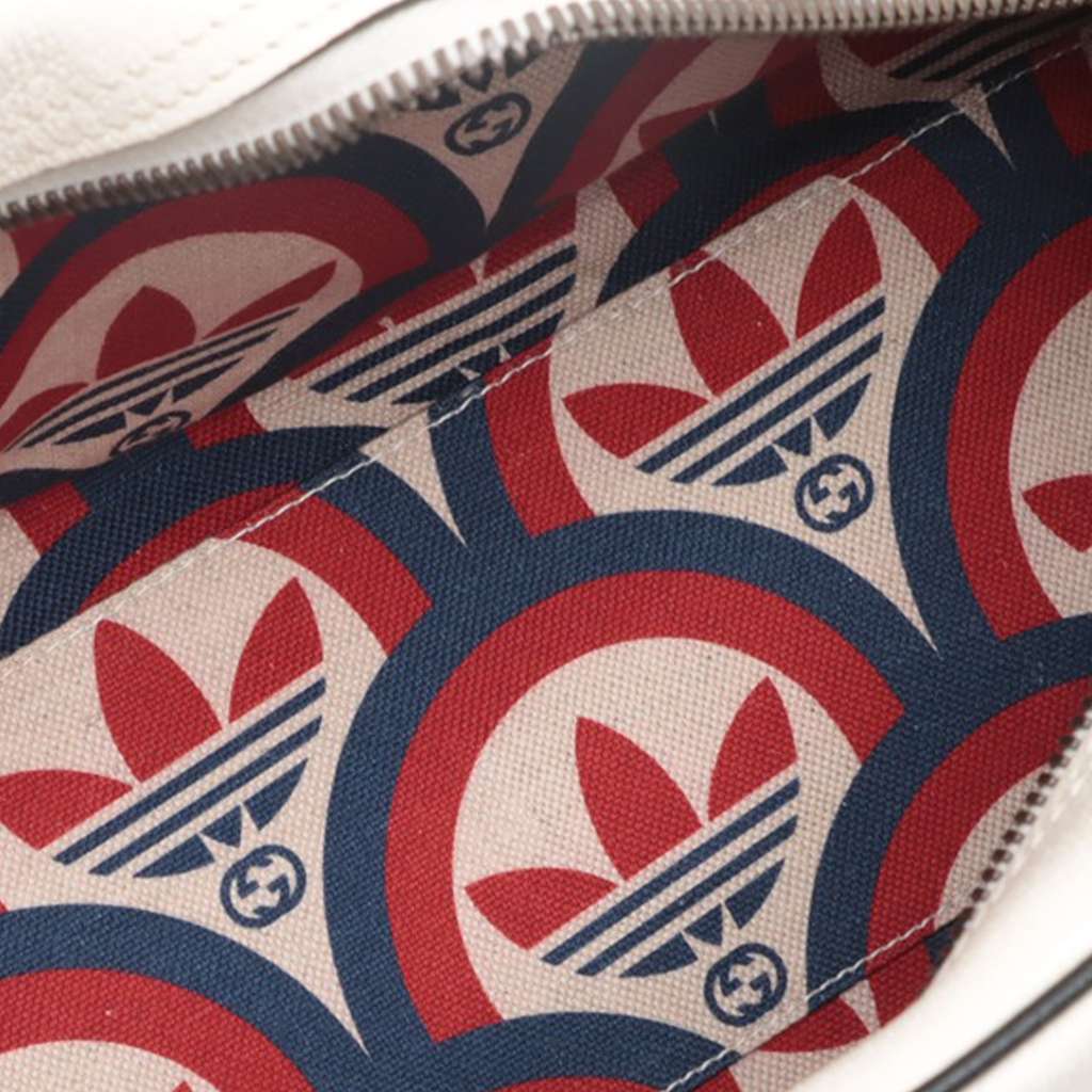 Gucci Adidas Mini Textured Dollar Calfskin Logo Web Duffle Bag - Image 6