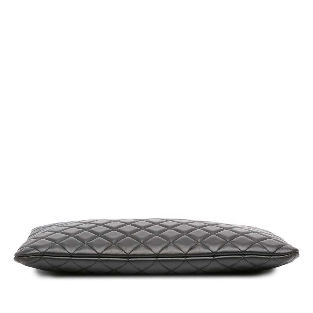 Chanel Large Quilted Lambskin O Case Clutch - 3