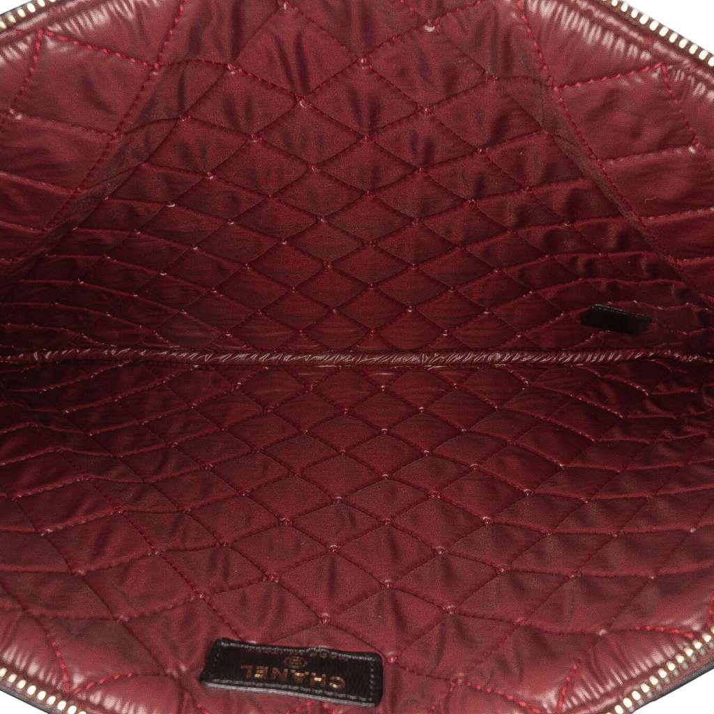 Chanel Large Quilted Lambskin O Case Clutch - 4