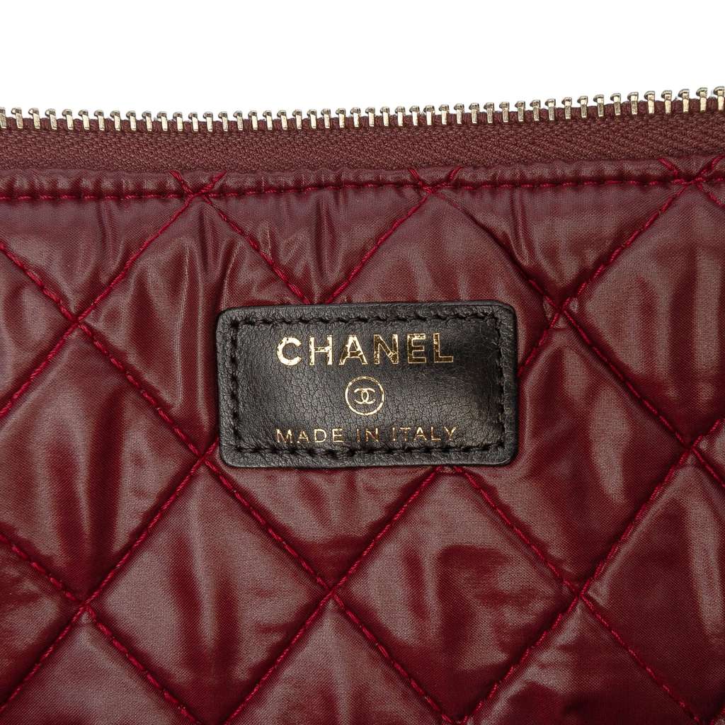 Chanel Large Quilted Lambskin O Case Clutch - 5