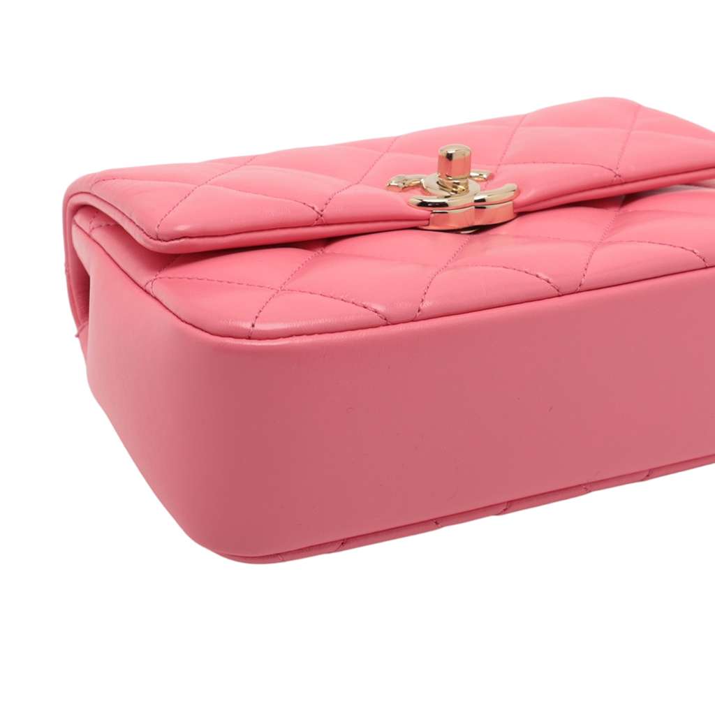 Chanel Mini Quilted Shiny Lambskin Coco Trip Flap - Detail 2