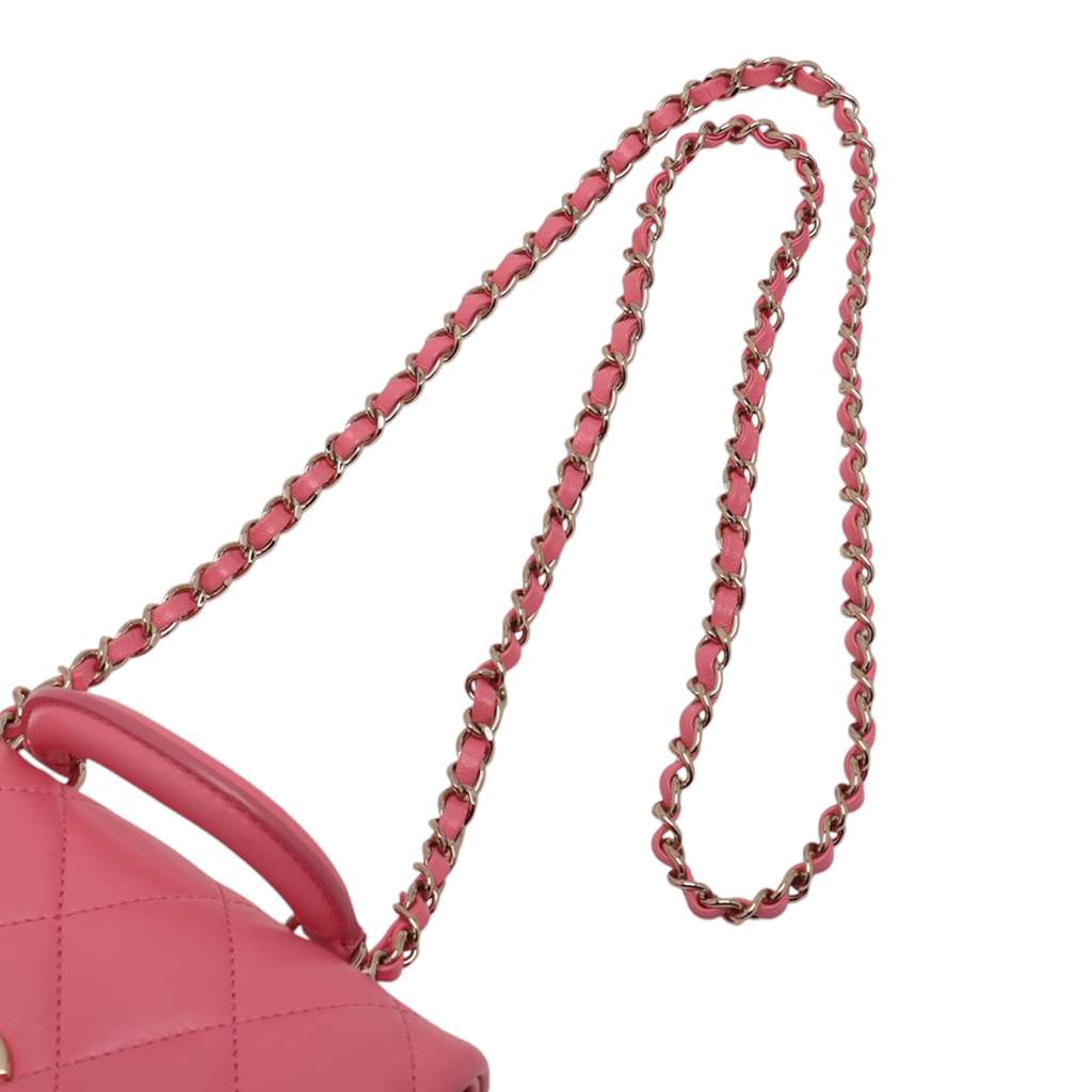 Chanel Mini Quilted Shiny Lambskin Coco Trip Flap - Image 12