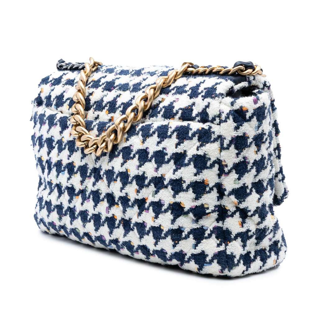 Chanel Maxi Houndstooth Tweed 19 Flap - 2