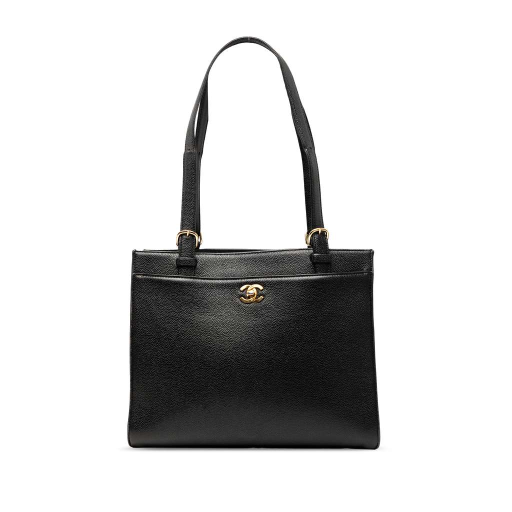 Chanel CC Caviar Turn Lock Tote