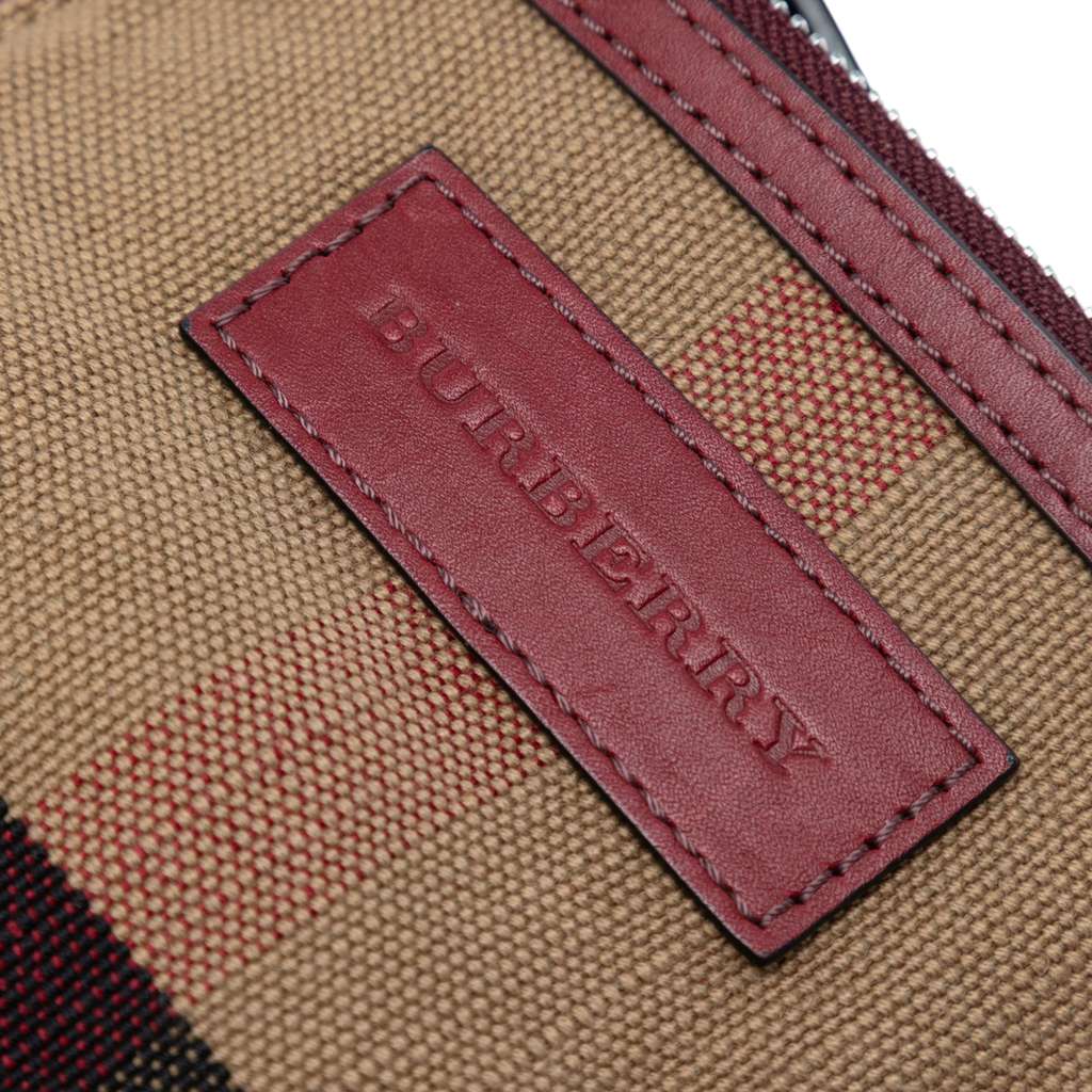 Burberry Mini Mega Check Canvas Ashby Tassel Bucket Bag - Side view