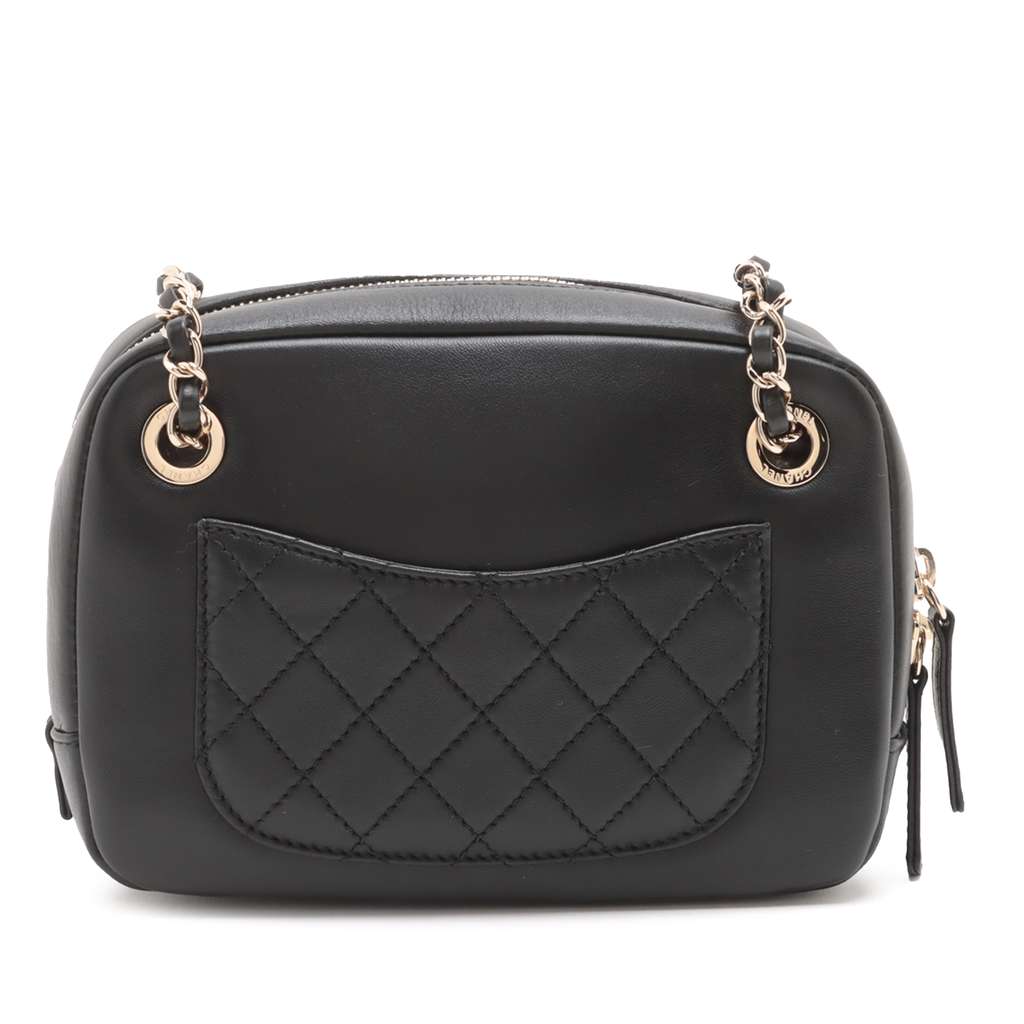 Chanel Lambskin Giant Crystal CC Camera Bag - Back view