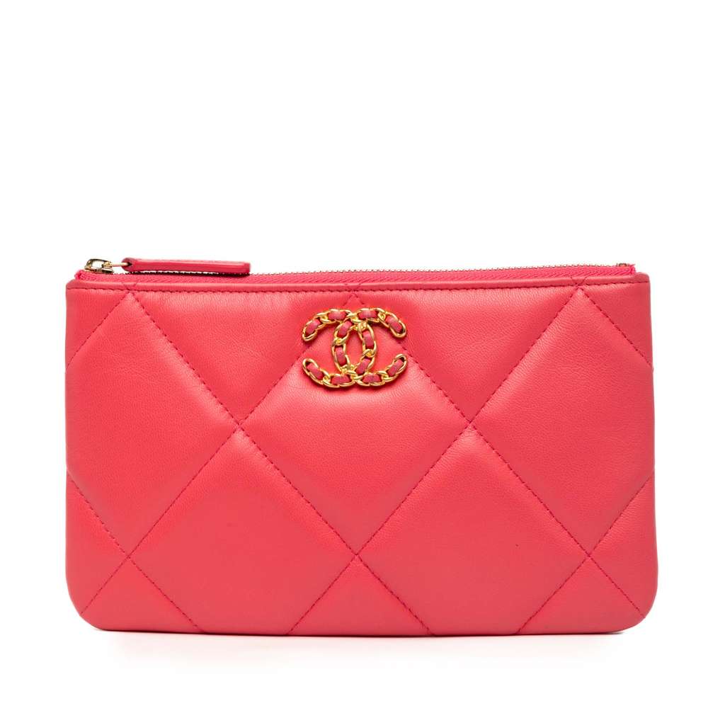 Chanel Small Lambskin 19 O Case Pouch