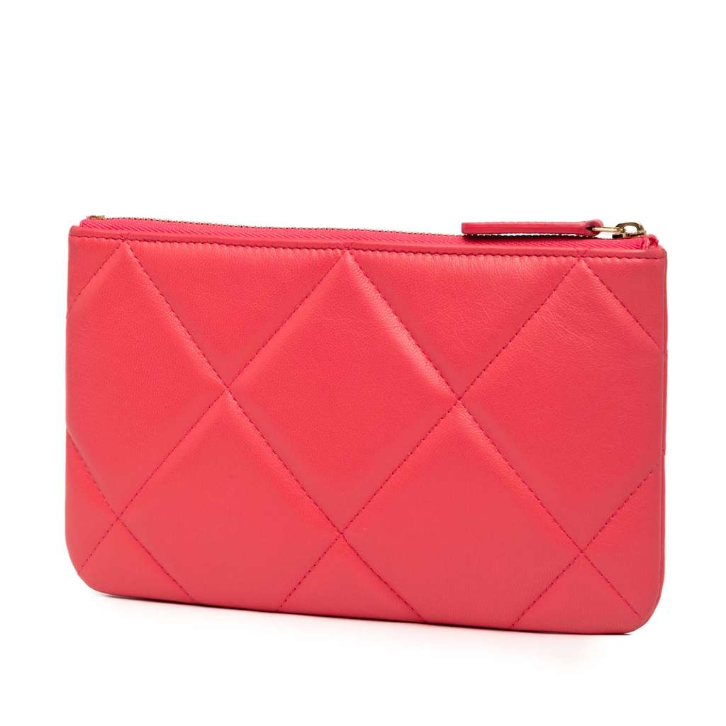 Chanel Small Lambskin 19 O Case Pouch - Back view