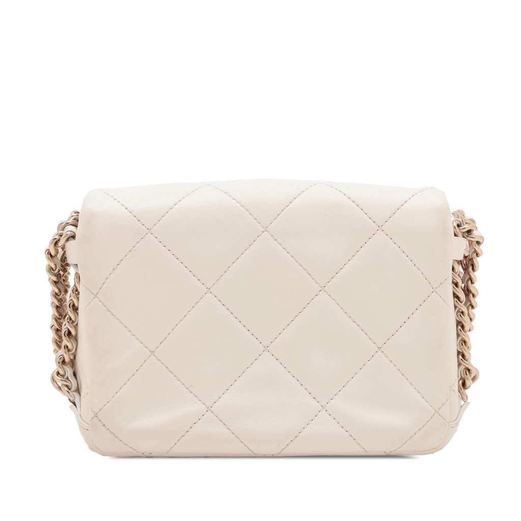 Chanel Mini Quilted Lambskin Chain Rows Flap - 2