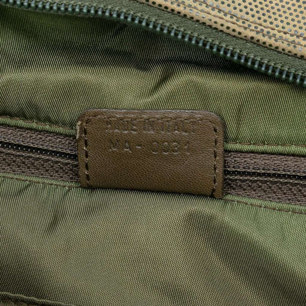 Dior Camouflage Coated Canvas Double Saddle Bowler Bag - Detail 1