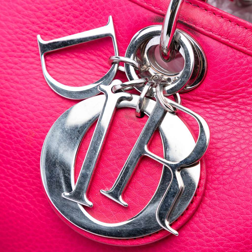 Dior Medium Leather Diorissimo Satchel - Side view