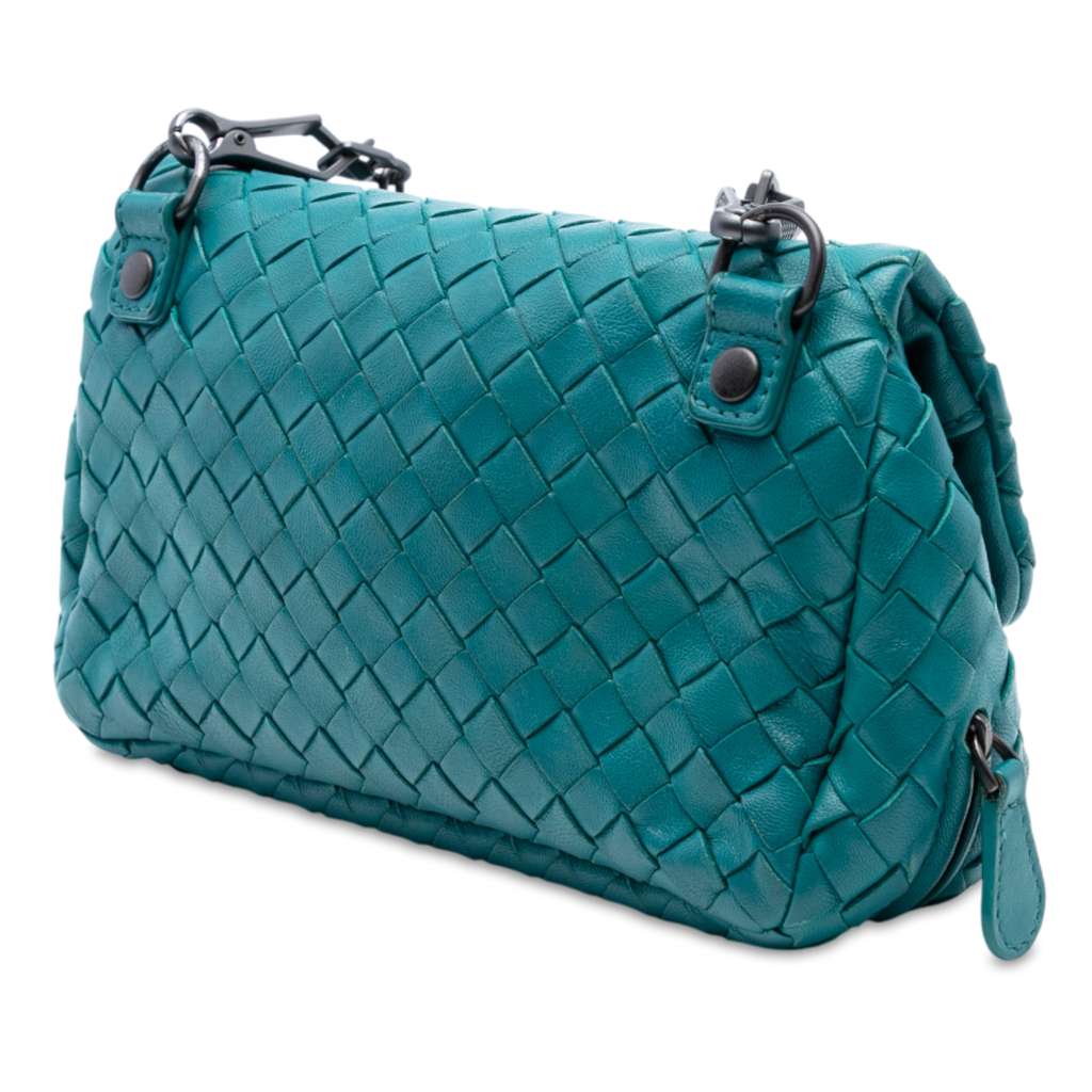 Bottega Veneta Mini Nappa Intrecciato Expandable Chain Crossbody - Back view