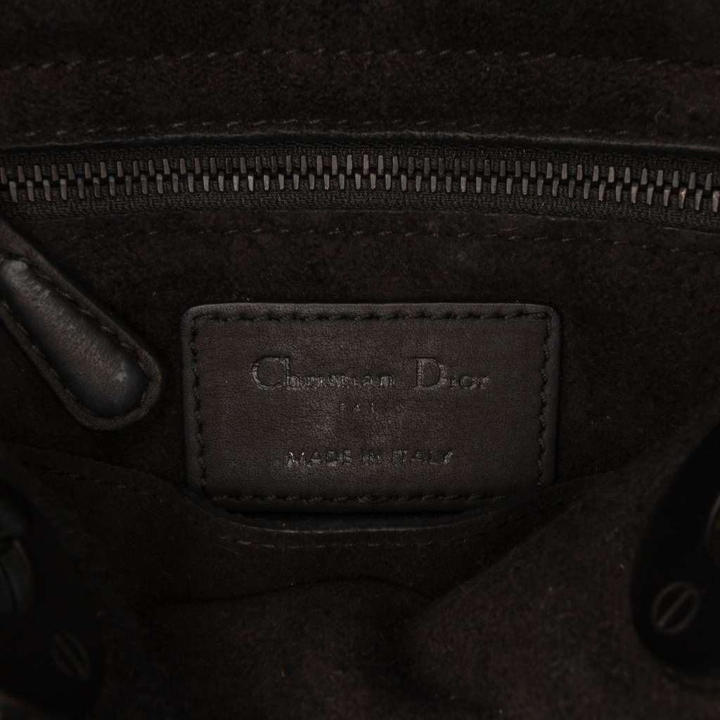 Dior Mini Ultra Matte Calfskin Cannage Studded Supple Lady Dior - 5