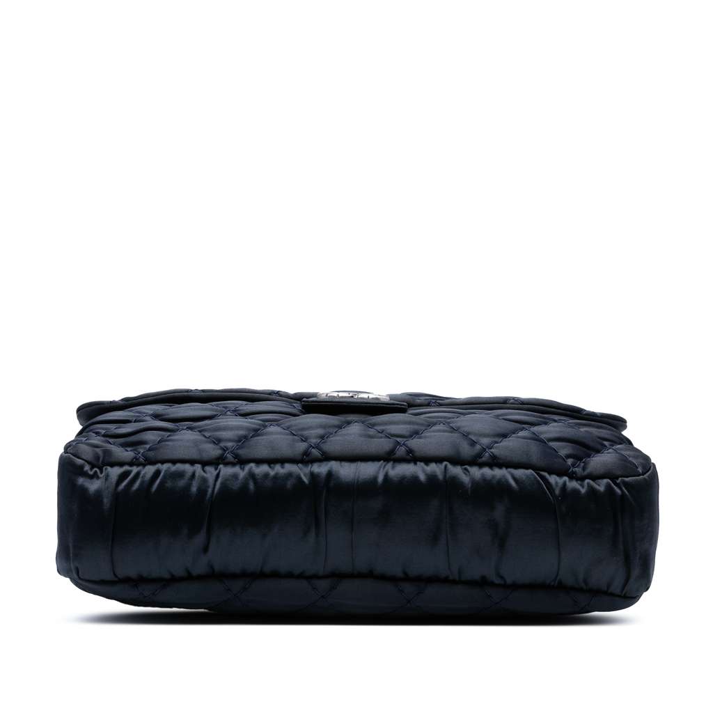 Chanel Extra Large CC Quilted Satin Single Flap - Image 6