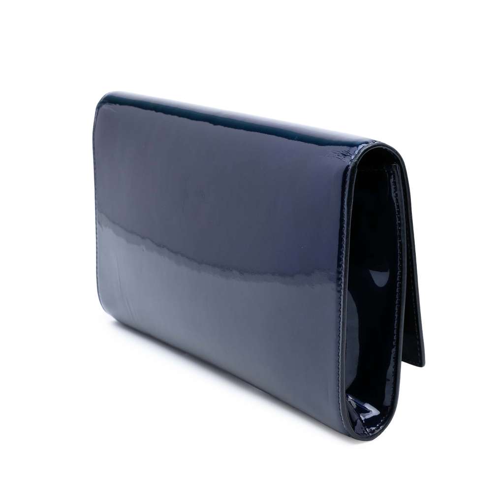 Saint Laurent Large Patent Belle De Jour Clutch - Back view