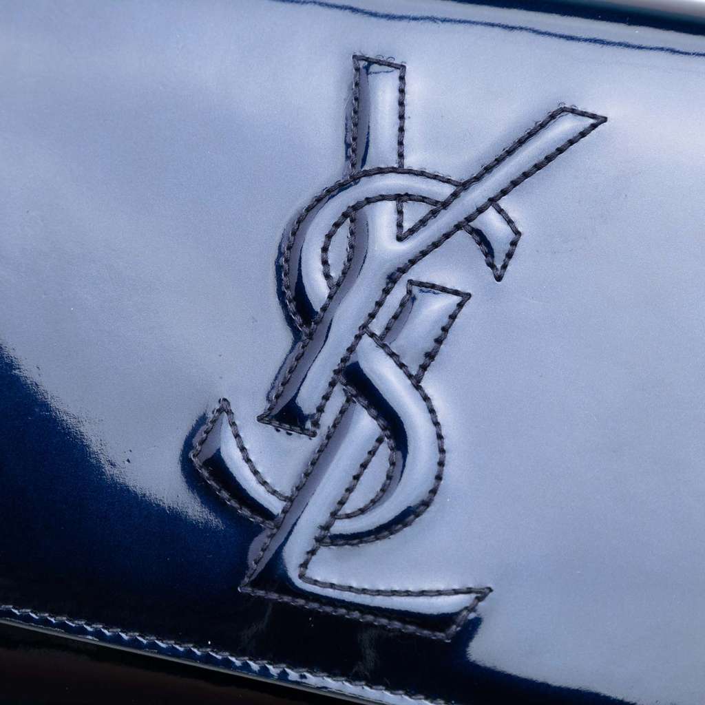 Saint Laurent Large Patent Belle De Jour Clutch - Side view