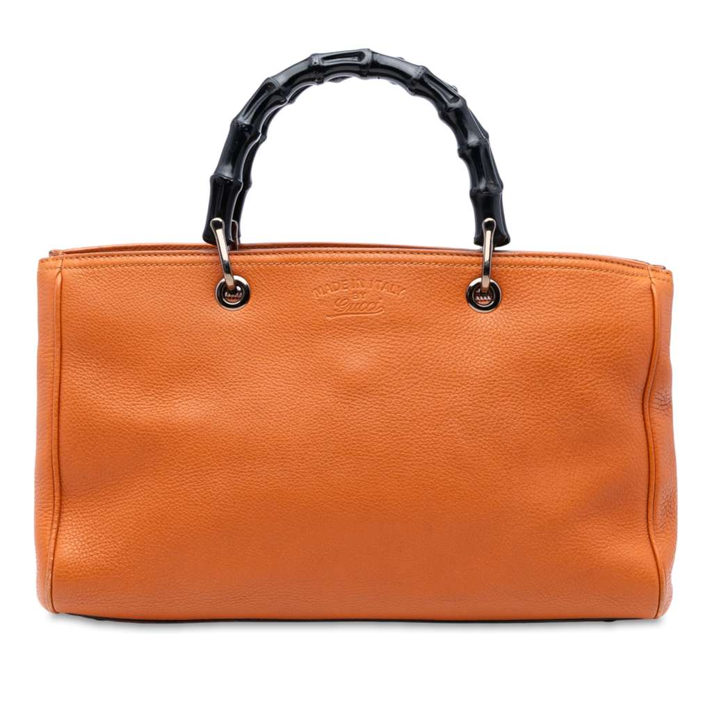 Gucci Medium Calfskin Bamboo Shopper Satchel