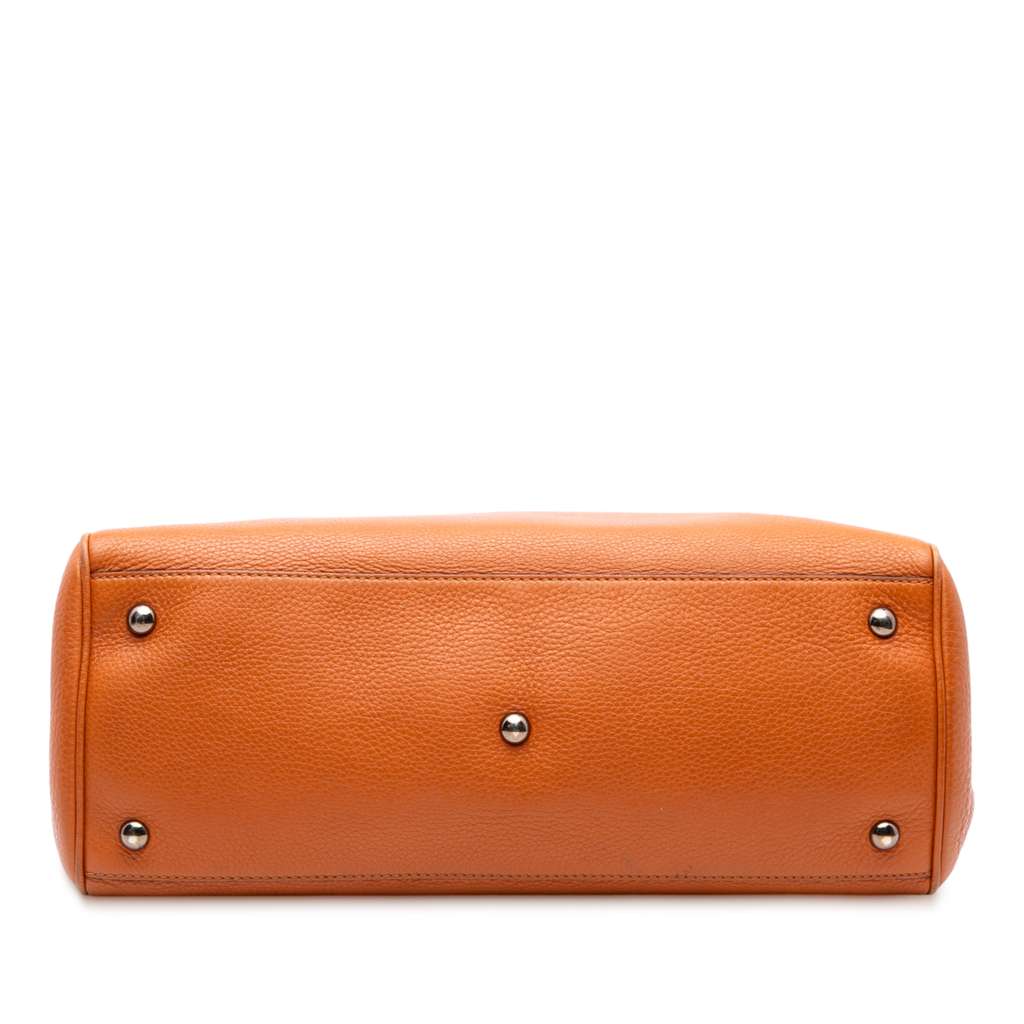 Gucci Medium Calfskin Bamboo Shopper Satchel - Image 6