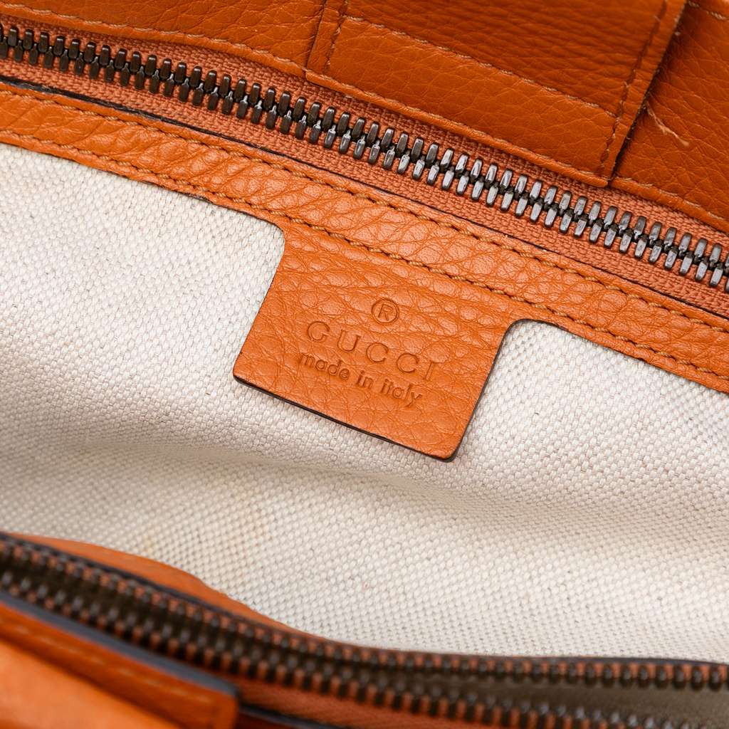 Gucci Medium Calfskin Bamboo Shopper Satchel - Side view