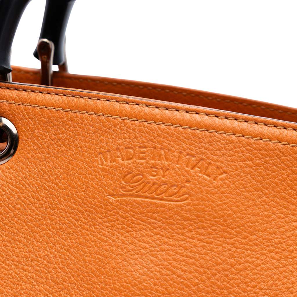Gucci Medium Calfskin Bamboo Shopper Satchel - Detail 2