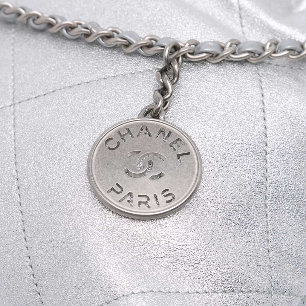 Chanel Mini Metallic Calfskin 22 Satchel - Image 10
