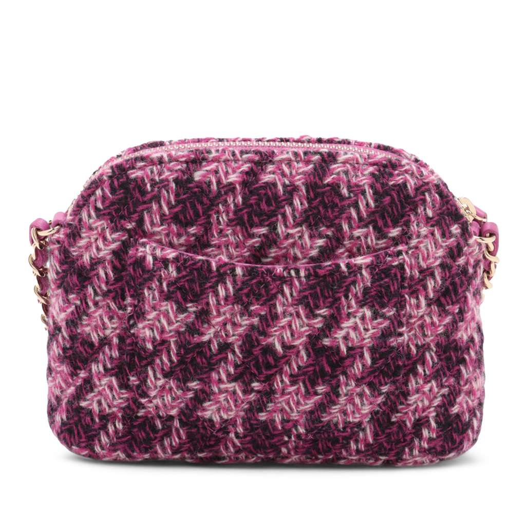 Chanel CC Tweed Houndstooth Clutch On Chain - Back view