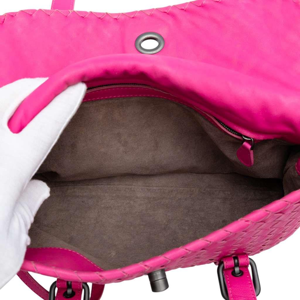 Bottega Veneta Nappa Intrecciato Flap Satchel - 4