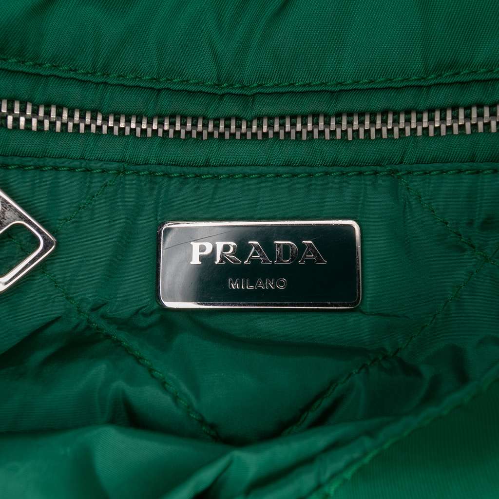 Prada Tessuto Bomber Sound Lock Chain Flap - Side view