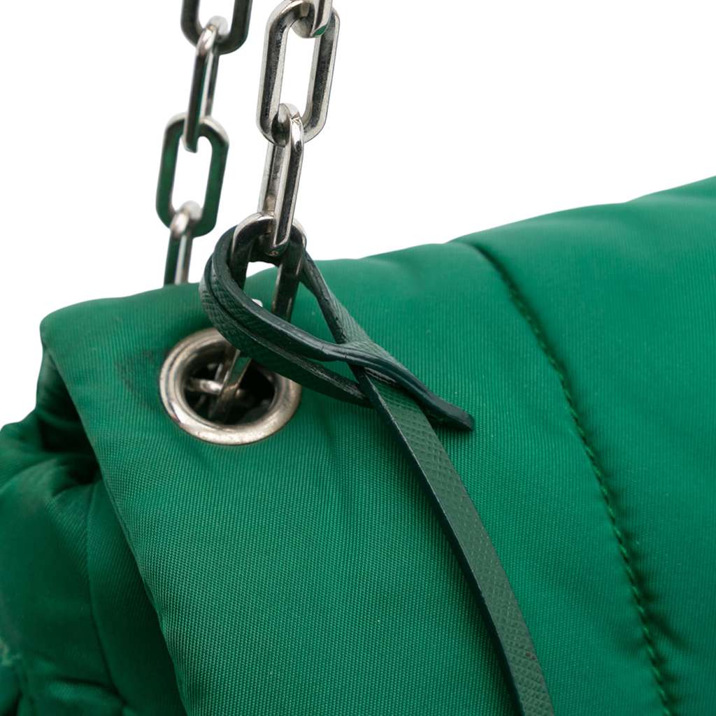 Prada Tessuto Bomber Sound Lock Chain Flap - Image 12