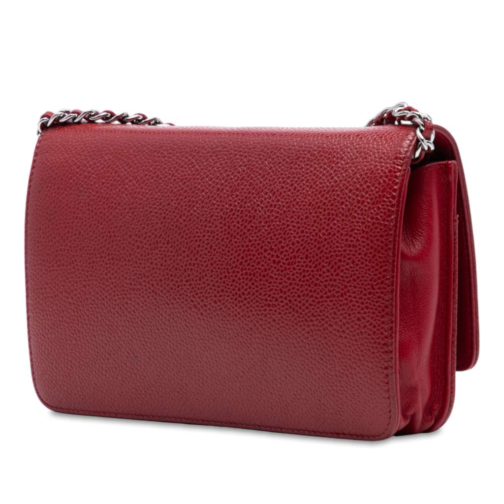 Chanel CC Caviar Wallet On Chain - Back view