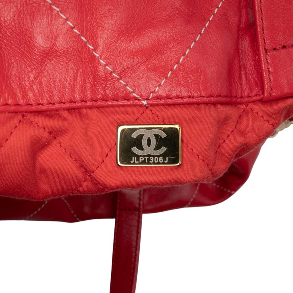 Chanel Large Shiny Quilted Calfskin 22 Backpack - Detail 1