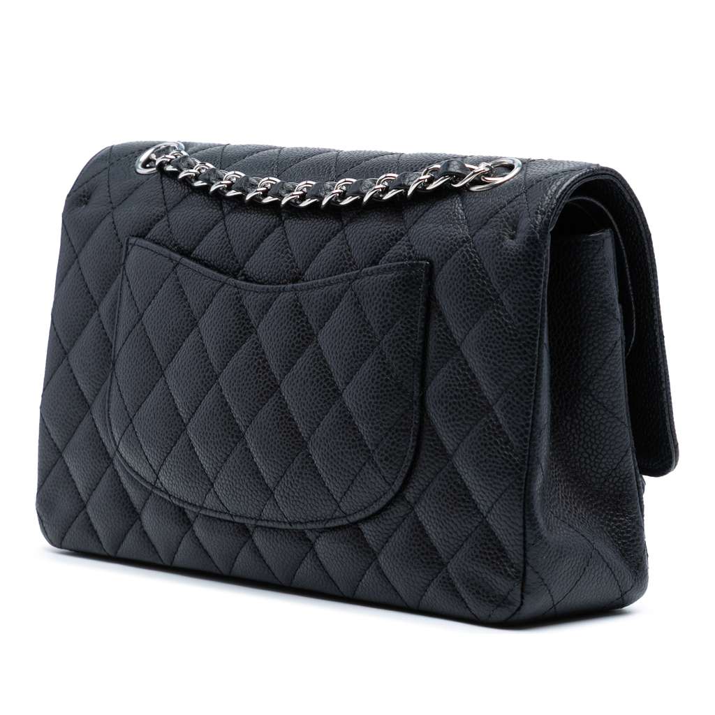 Chanel Medium Classic Caviar Double Flap - Back view