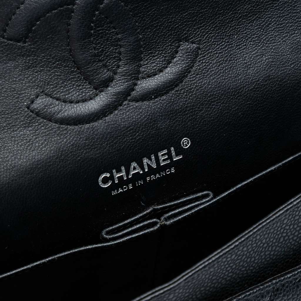Chanel Medium Classic Caviar Double Flap - Side view